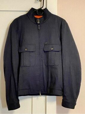 DSQUARED2 Men’s Navy Blue Zip-Up Jacket